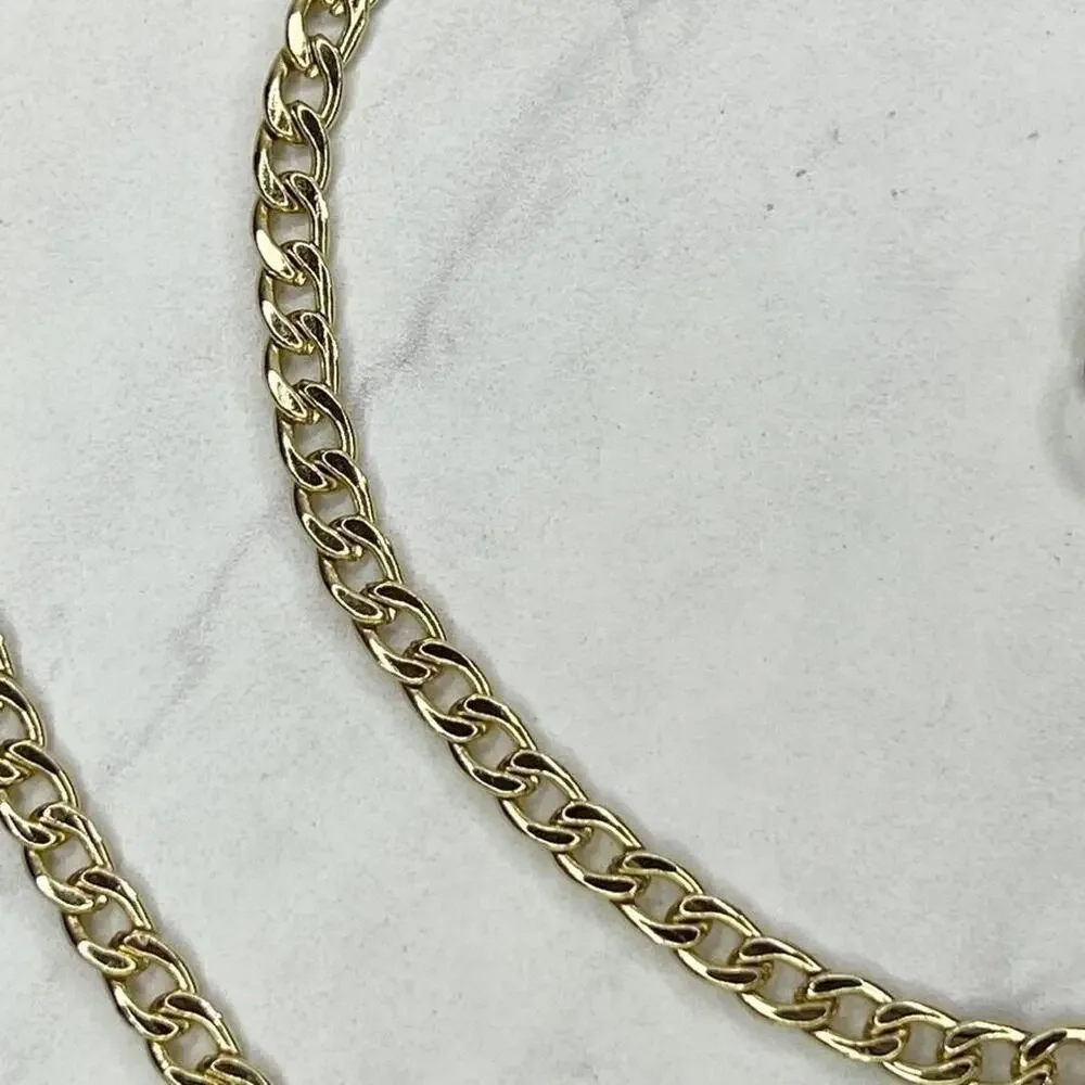 Gold Tone Skinny Chain Link Purse Handbag Bag Replacement Strap ✨